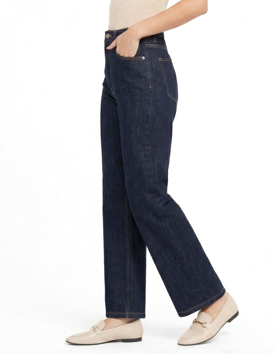 Jeans regular bota cintura 226966 denim para mujer 5