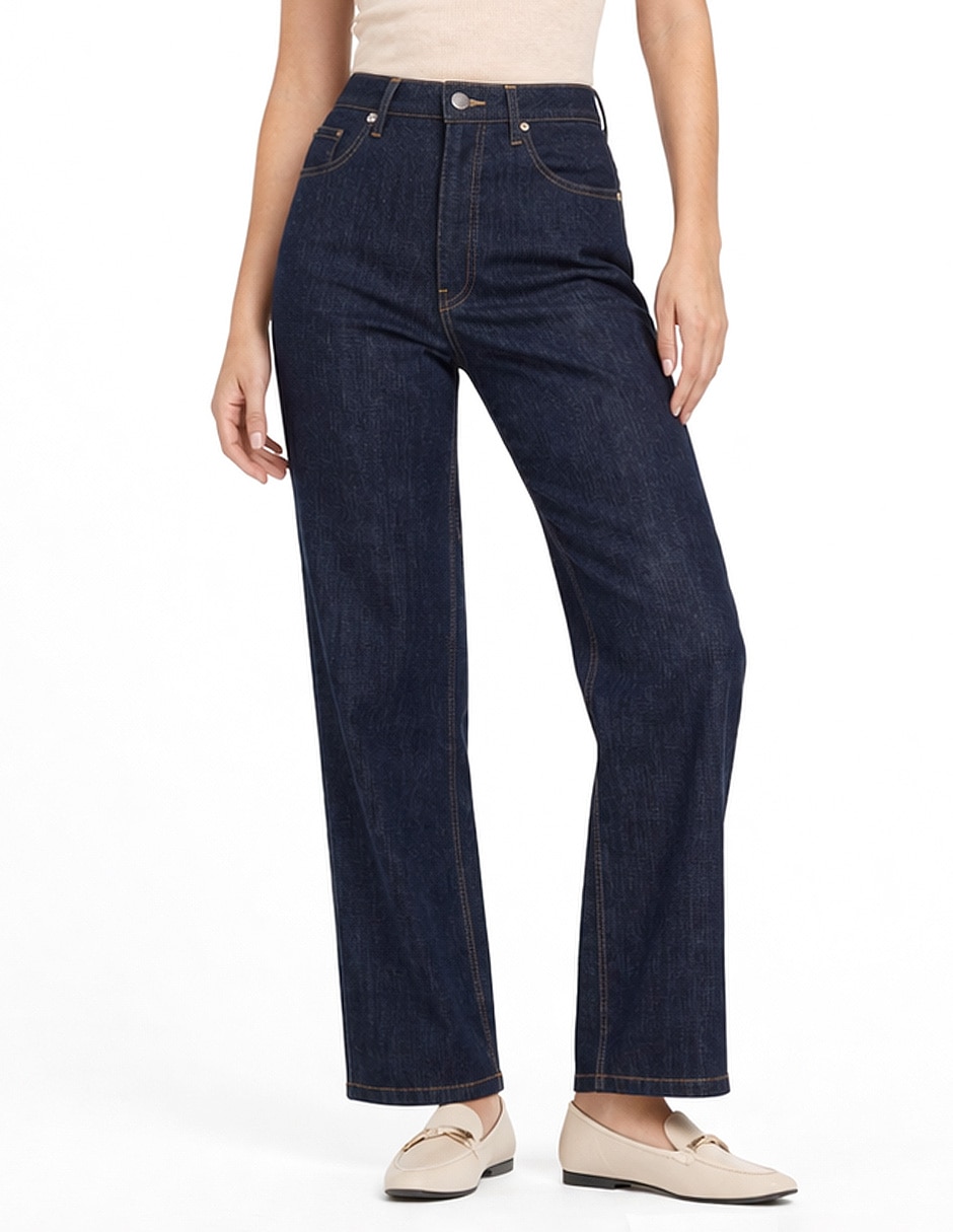 Jeans regular bota cintura 226966 denim para mujer