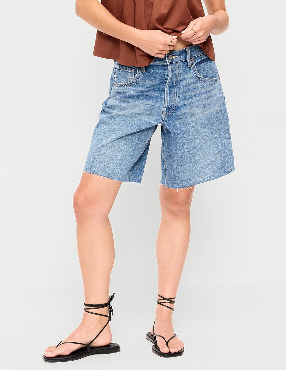 Jeans relajado cintura alta para mujer