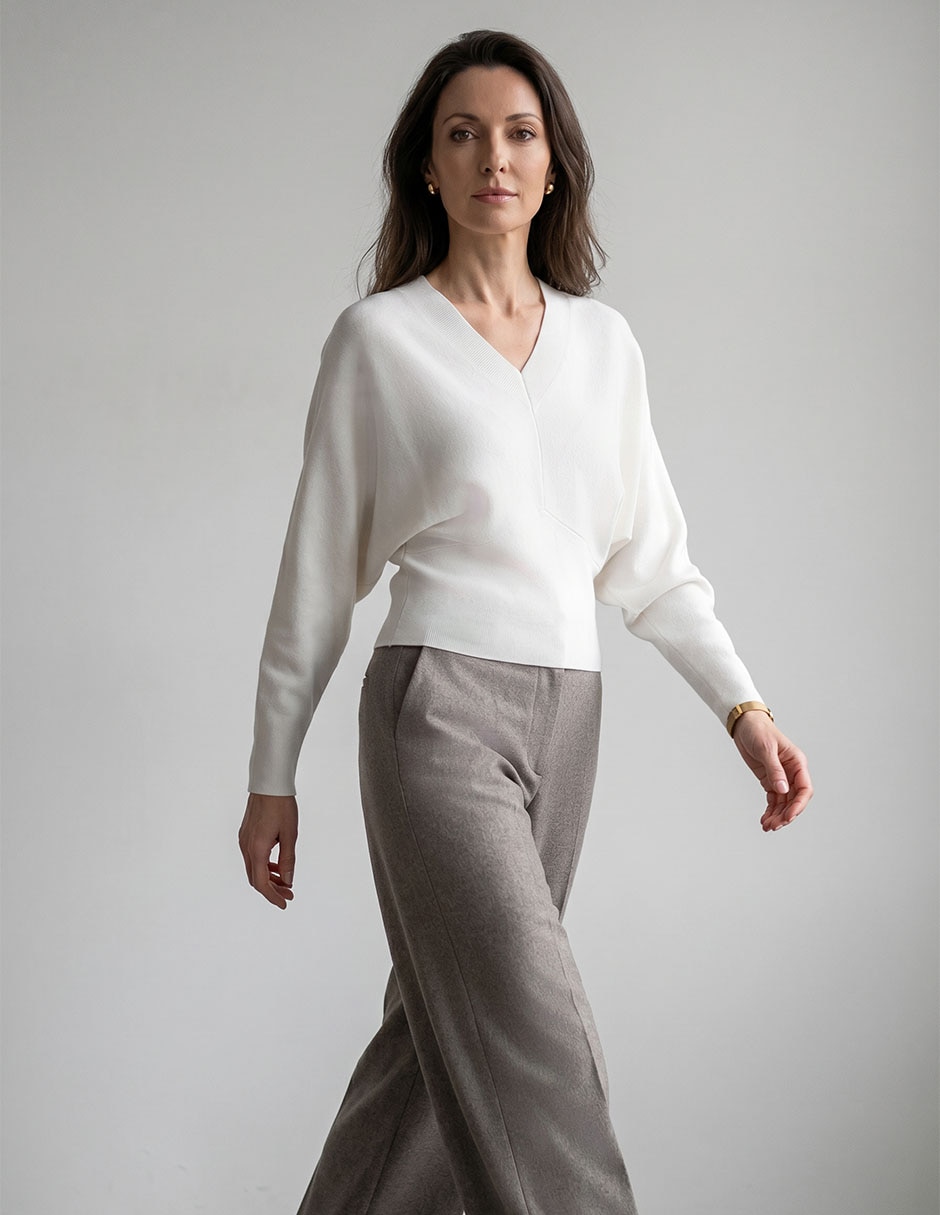 Suéter Cuello V para mujer