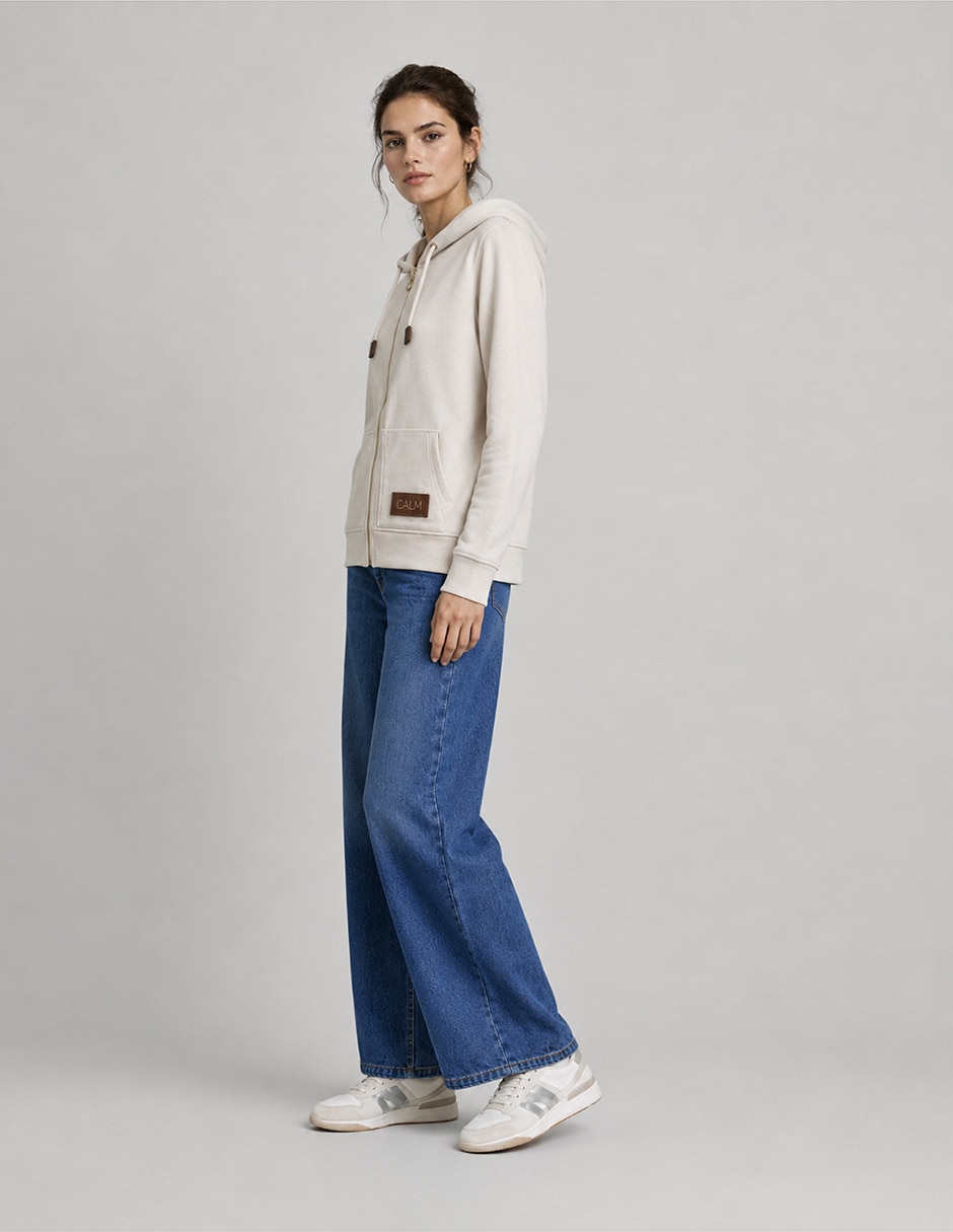Sudadera con capucha y bolsa para mujer 4