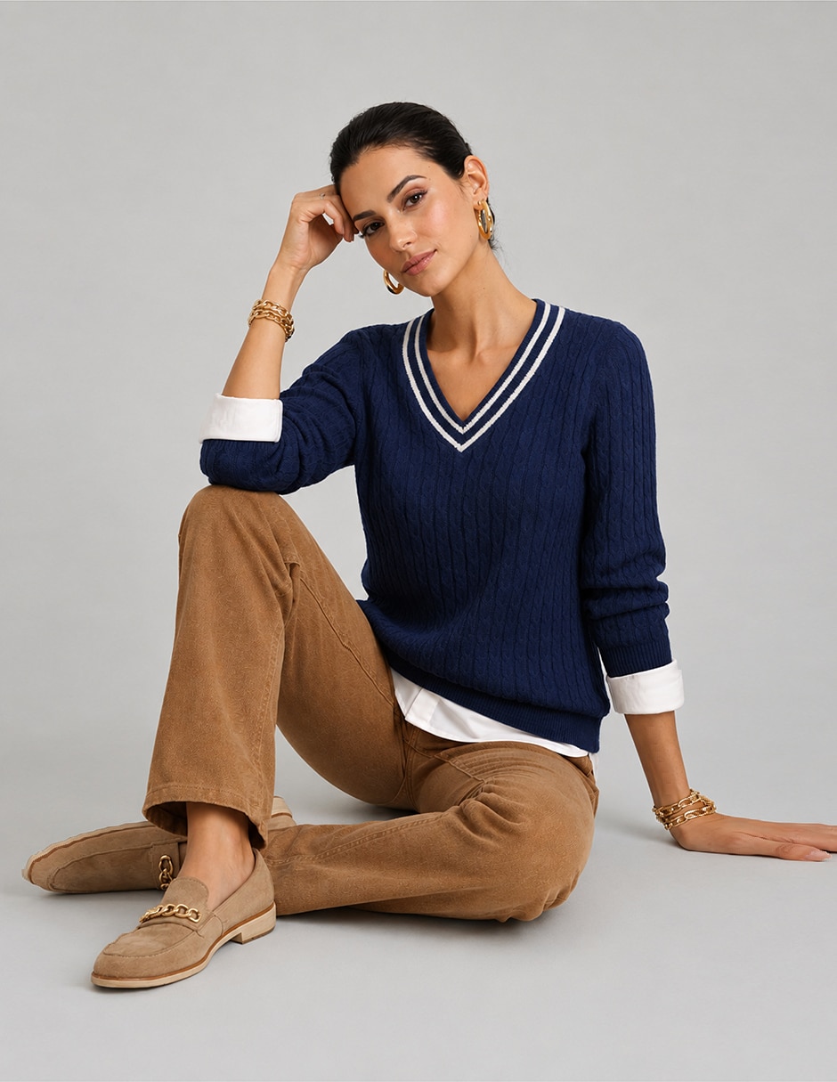 Sudadera con efecto doble prenda para mujer Sudadera con efecto doble prenda para mujer