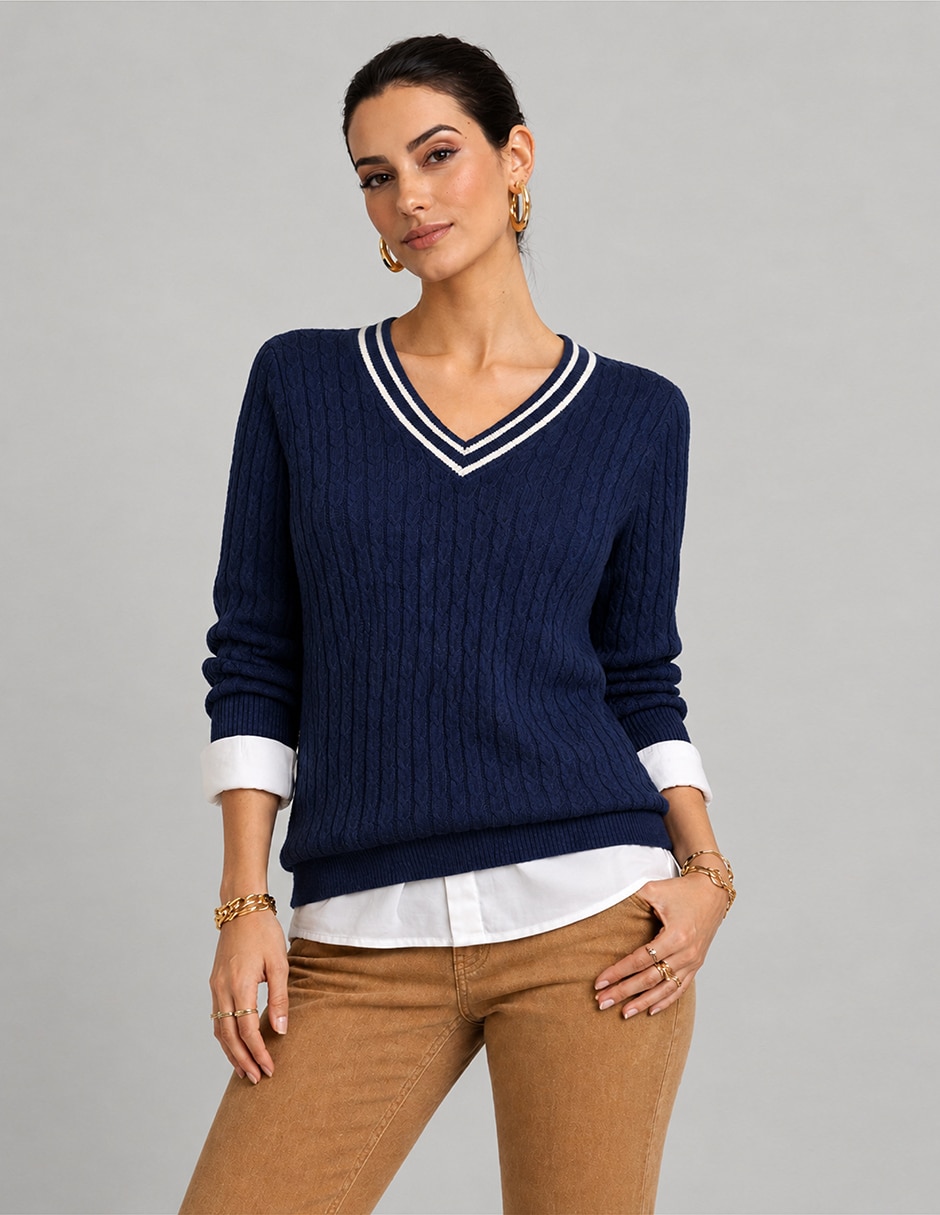Sudadera con efecto doble prenda para mujer 2
