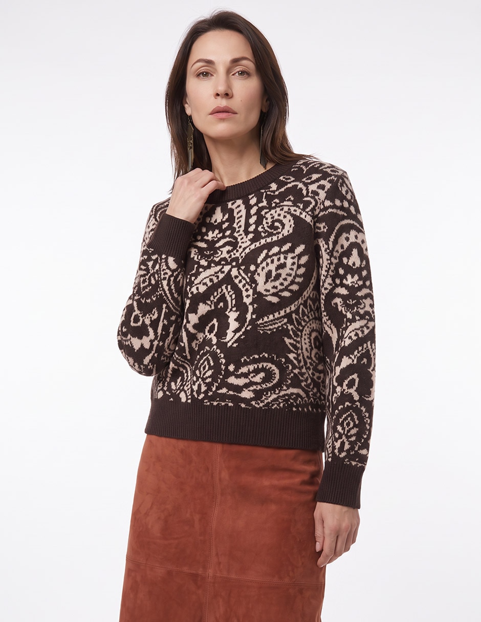 Suéter cuello redondo para mujer Suéter cuello redondo para mujer