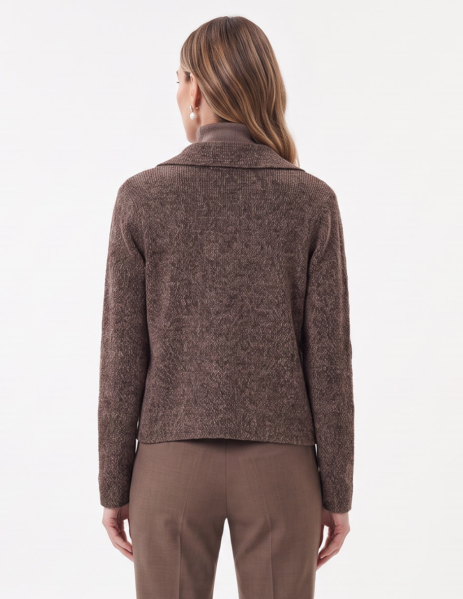 Suéter cuello solapa para mujer 4