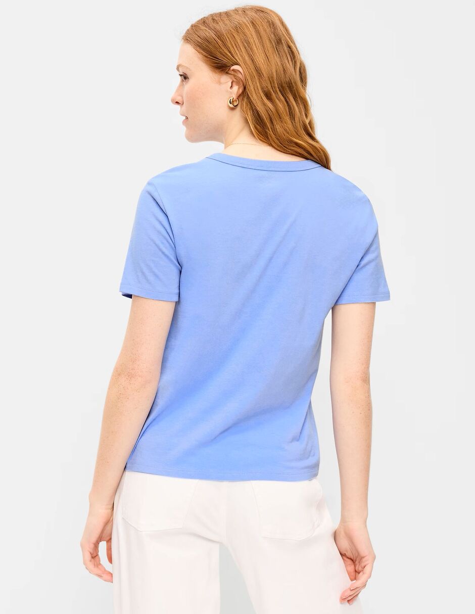 Playera manga corta cuello redondo para mujer 2