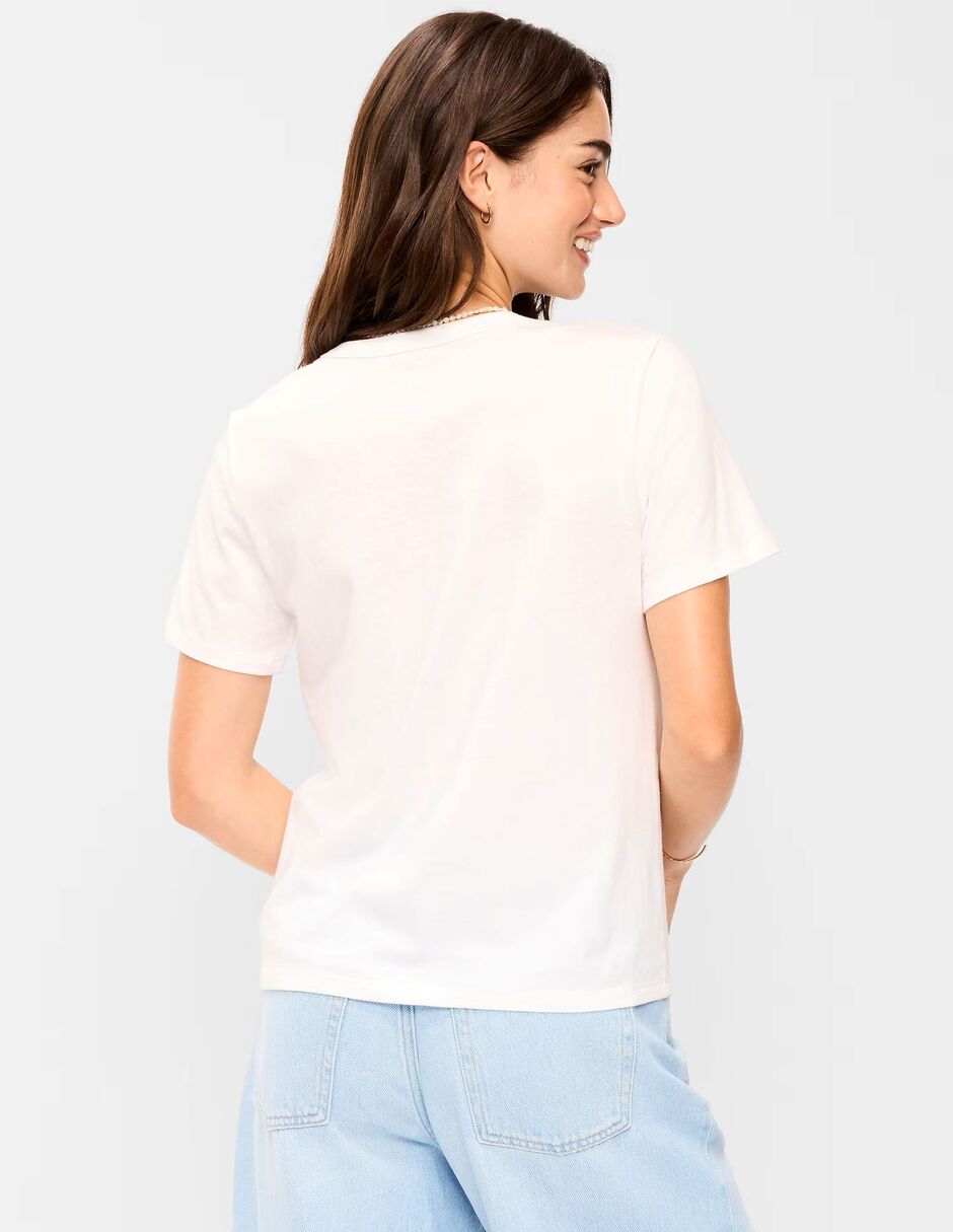 Playera manga corta cuello redondo para mujer 2