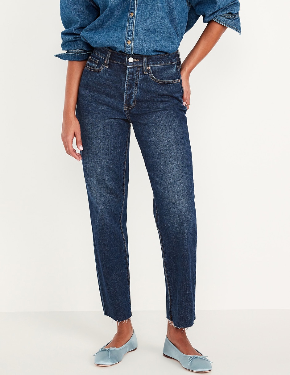 Jeans/Jegging/Jeans jogger Regular Straight 547034-000 corte Cintura alta para mujer