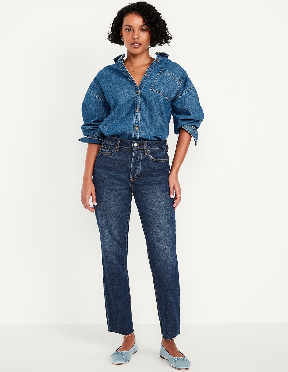 Jeans/Jegging/Jeans jogger Regular Straight 547034-000 corte Cintura alta para mujer 2