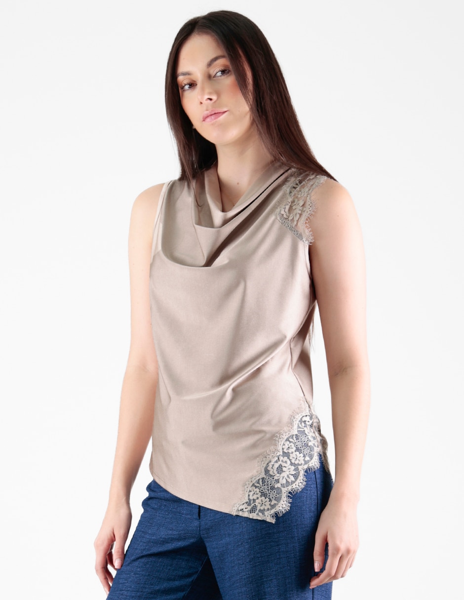 Blusa sin manga para mujer