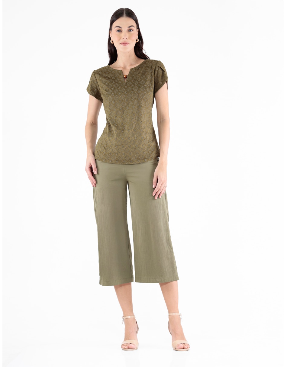 Blusa manga corta para mujer 3