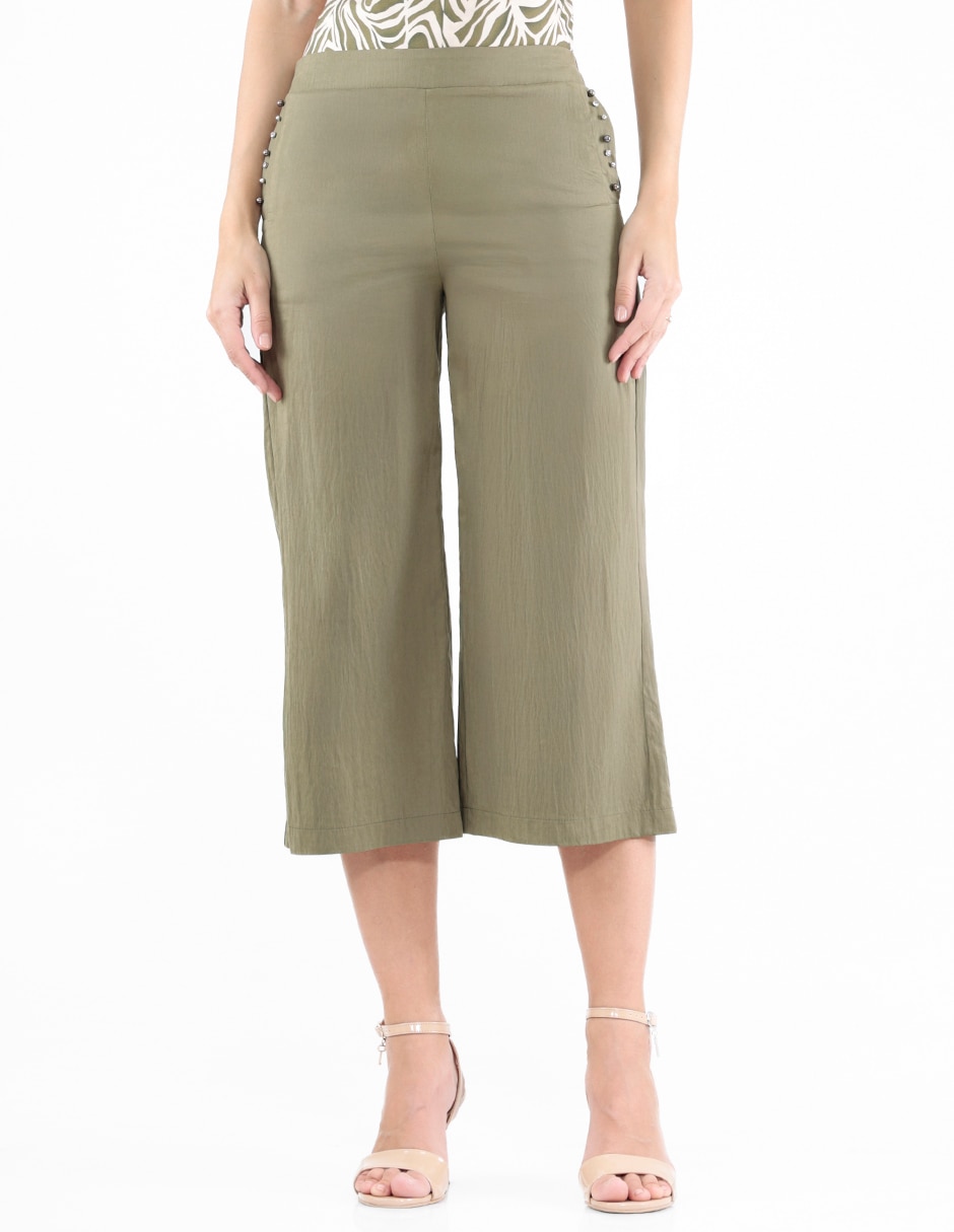 Pantalón coulotte regular para mujer Pantalón coulotte regular para mujer