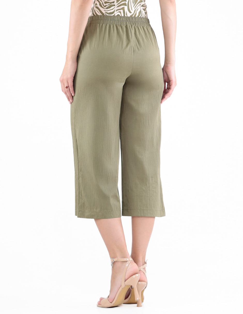 Pantalón coulotte regular para mujer 2