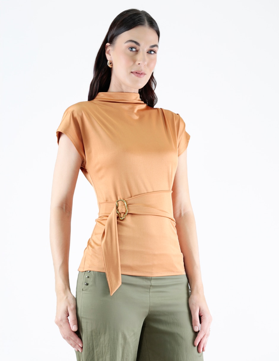 Blusa manga corta para mujer