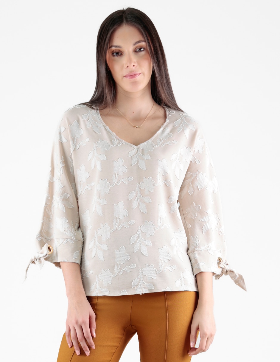Blusa manga 3/4 para mujer Blusa manga 3/4 para mujer
