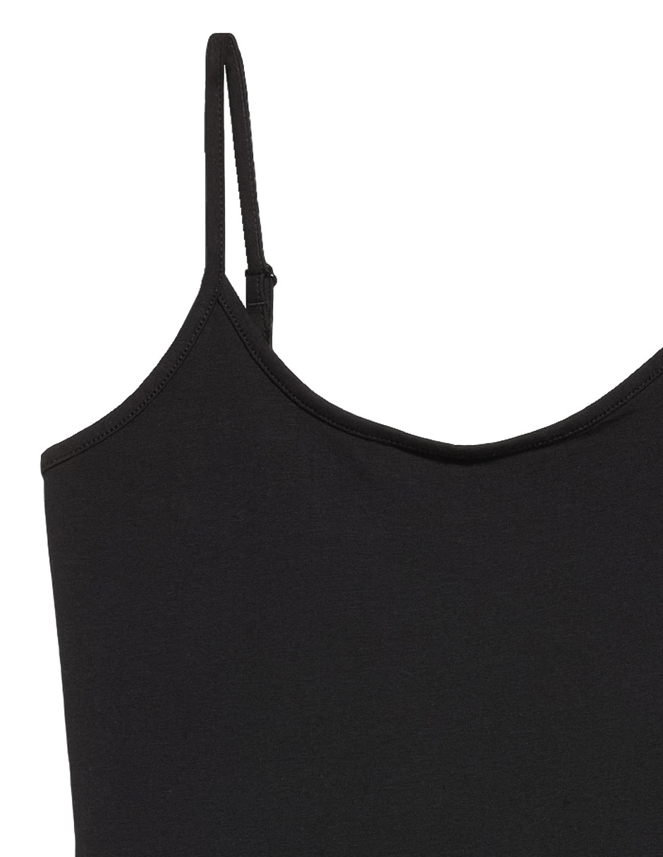 Playera sin manga cuello redondo para mujer 3