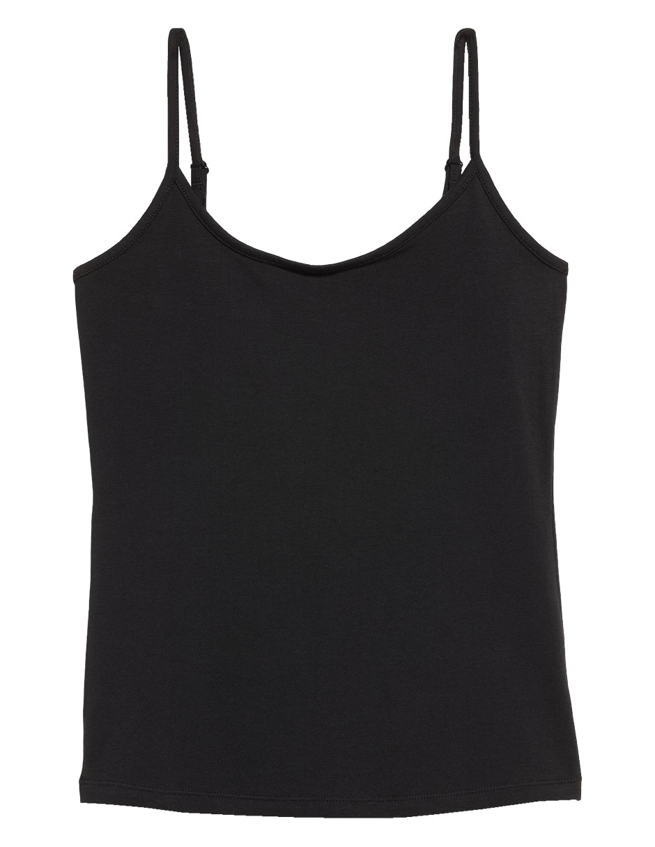 Playera sin manga cuello redondo para mujer 4