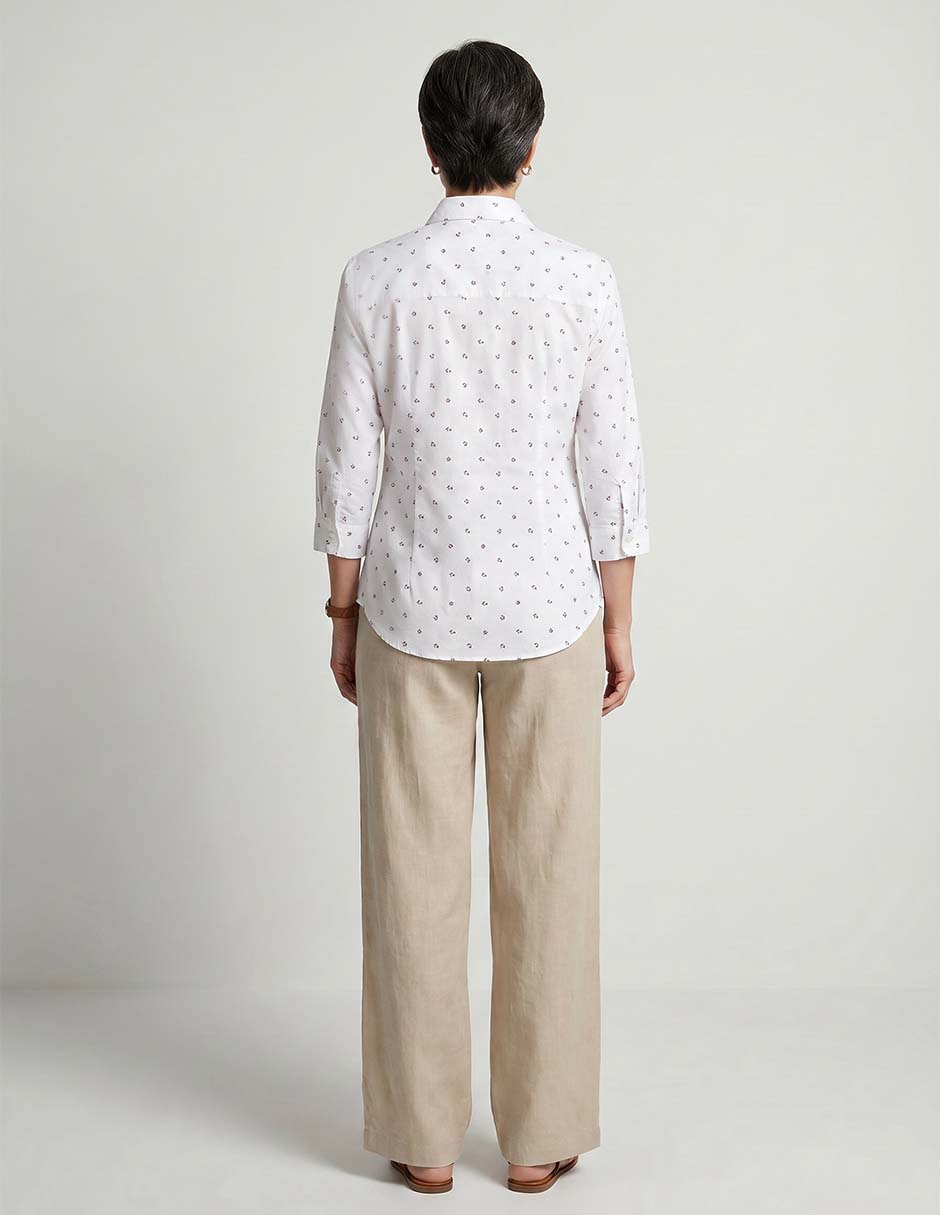 Blusa manga 3/4 tipo camisera para mujer 2