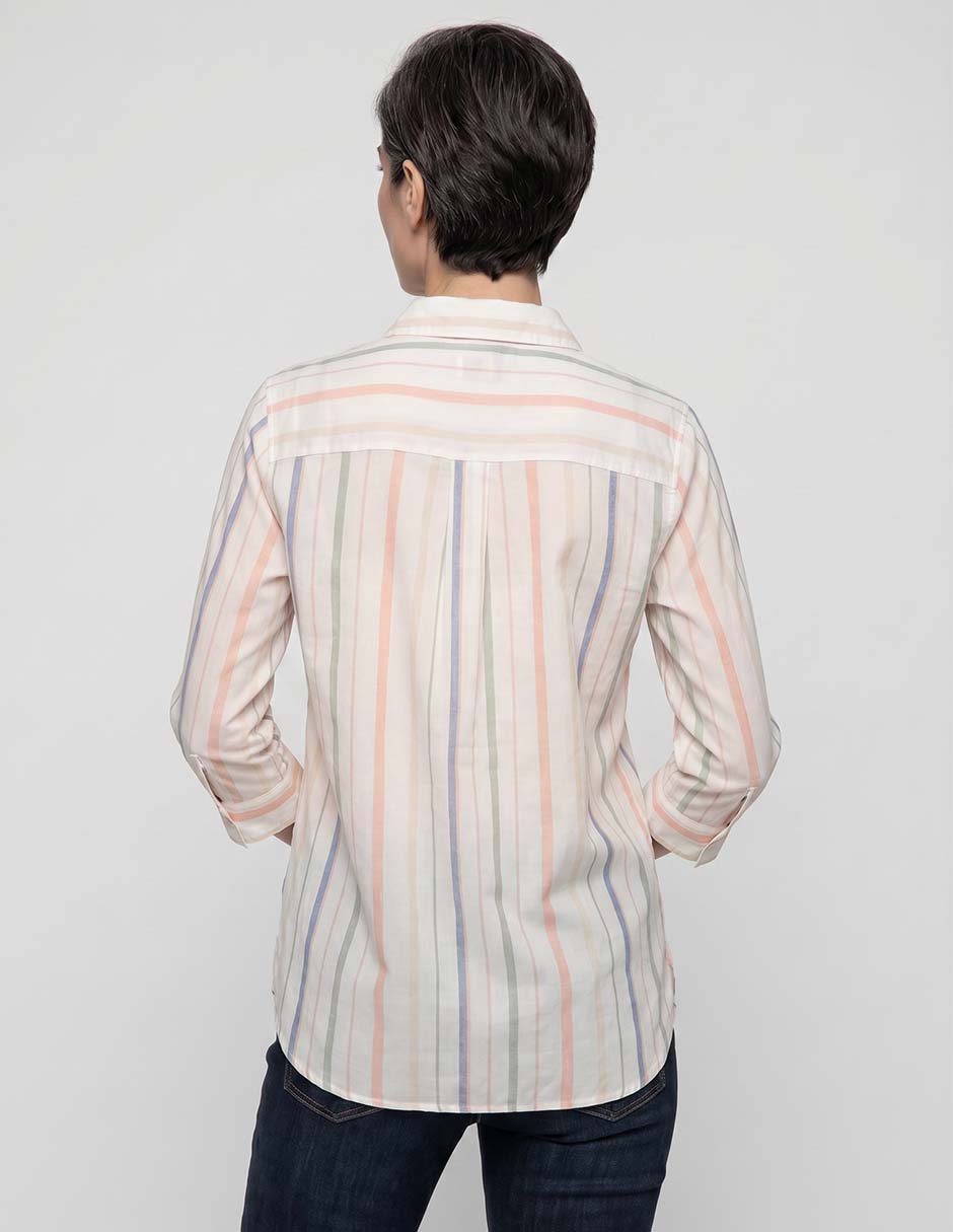Blusa manga 3/4 tipo camisera para mujer 2