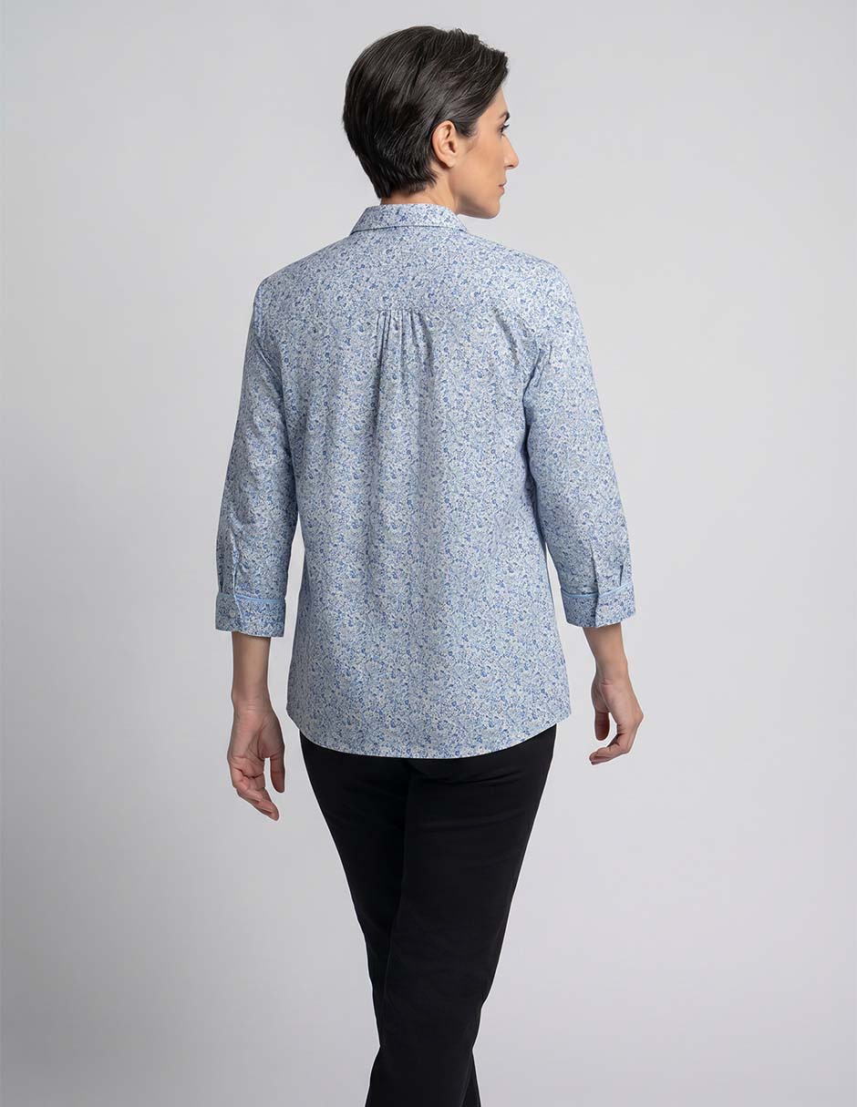 Blusa manga 3/4 tipo camisera para mujer 2