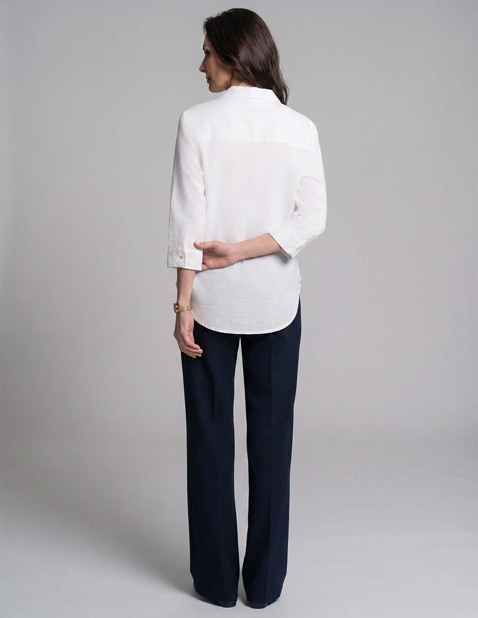 Blusa manga 3/4 tipo camisera para mujer 2