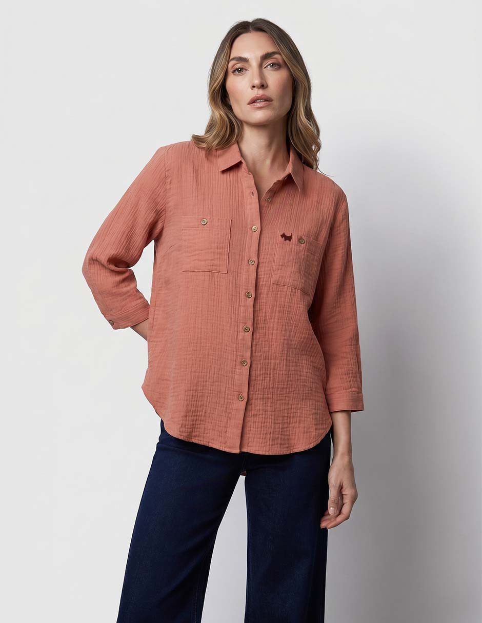 BLUSA FERRIONI M29185 M 3/4 C, G, ROSA