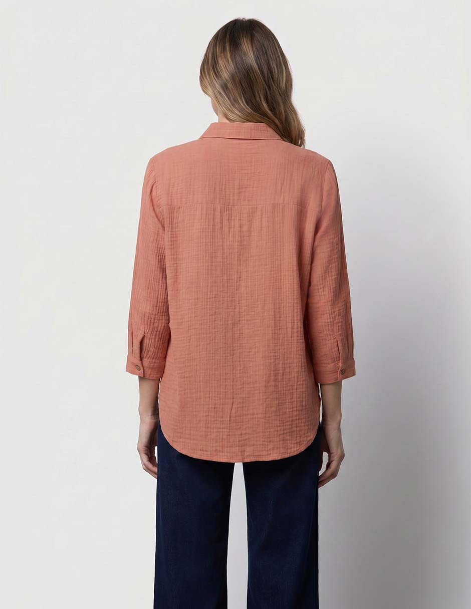 BLUSA FERRIONI M29185 M 3/4 C, G, ROSA