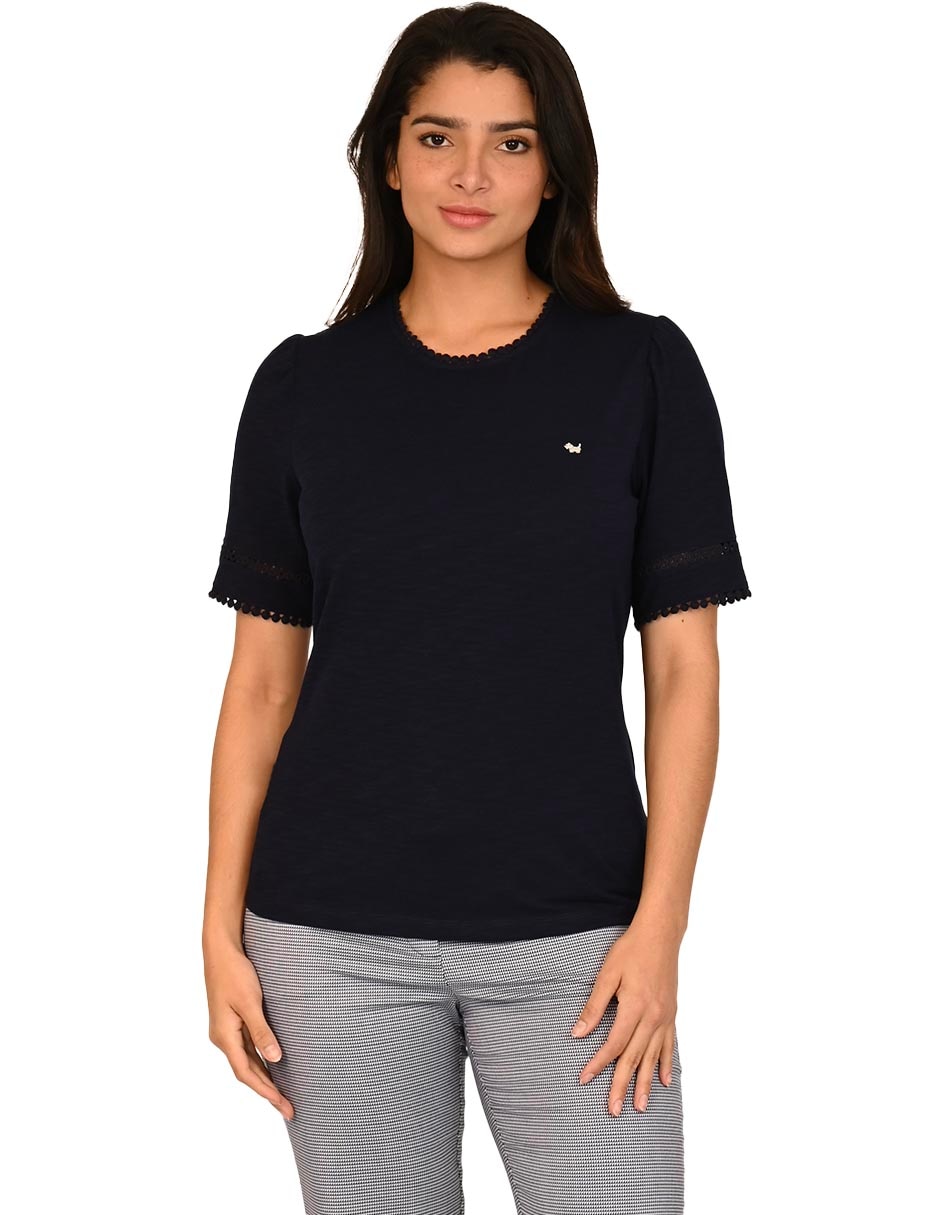 Playera manga corta Jordania cuello redondo mujer