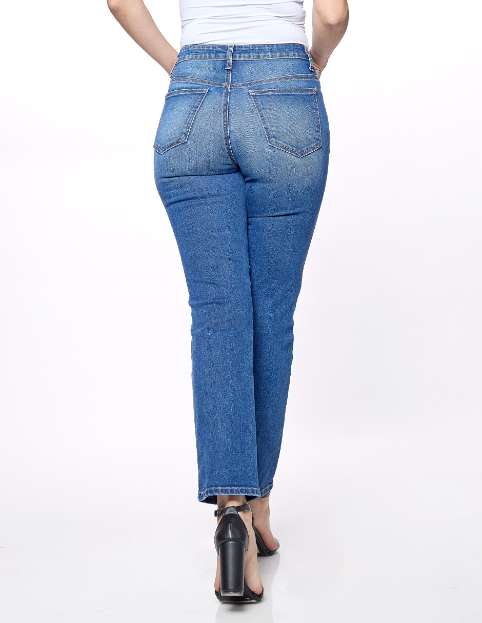 Jeans regular bota 126069 corte cintura para mujer 4