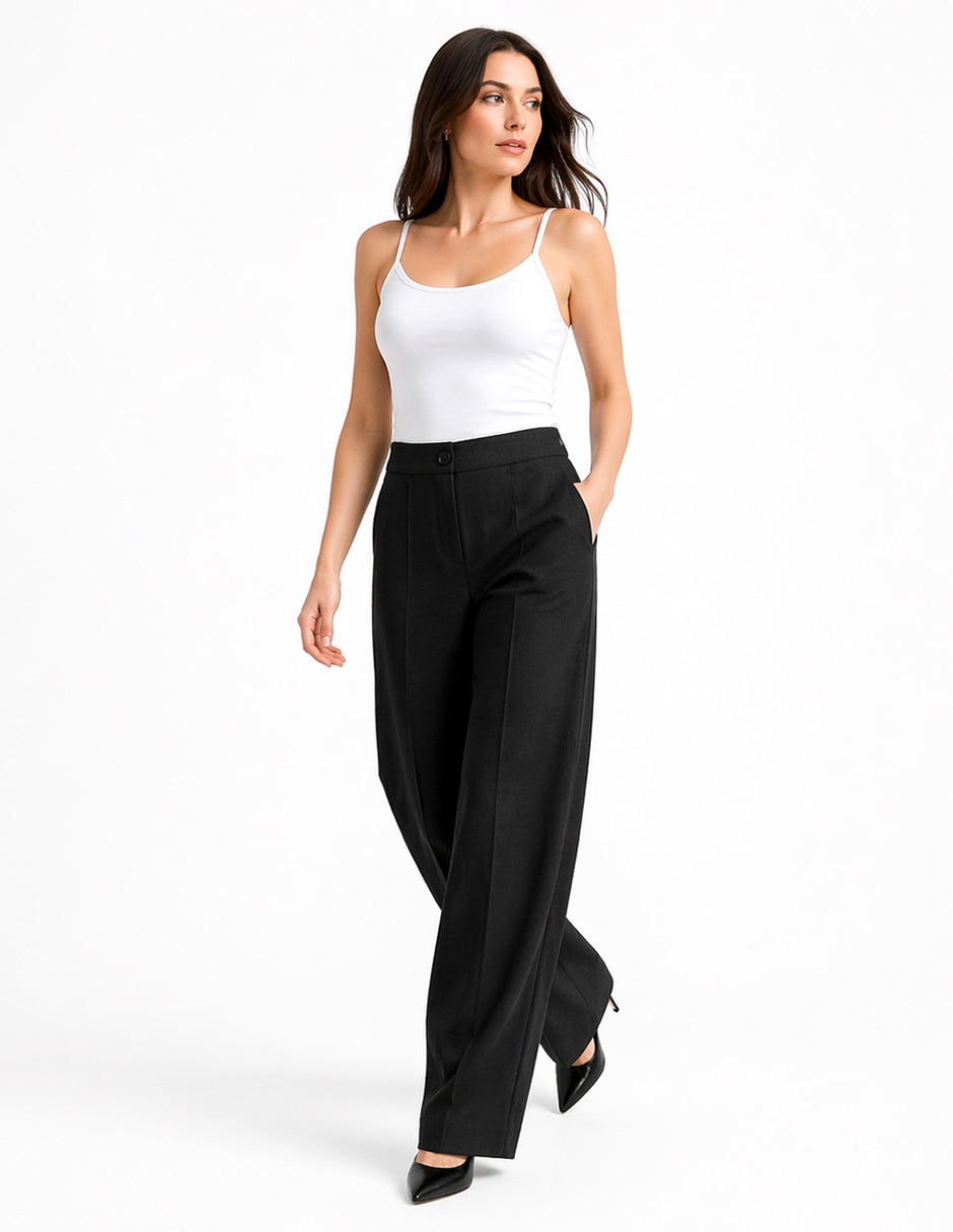 Pantalón de vestir recto para mujer 2
