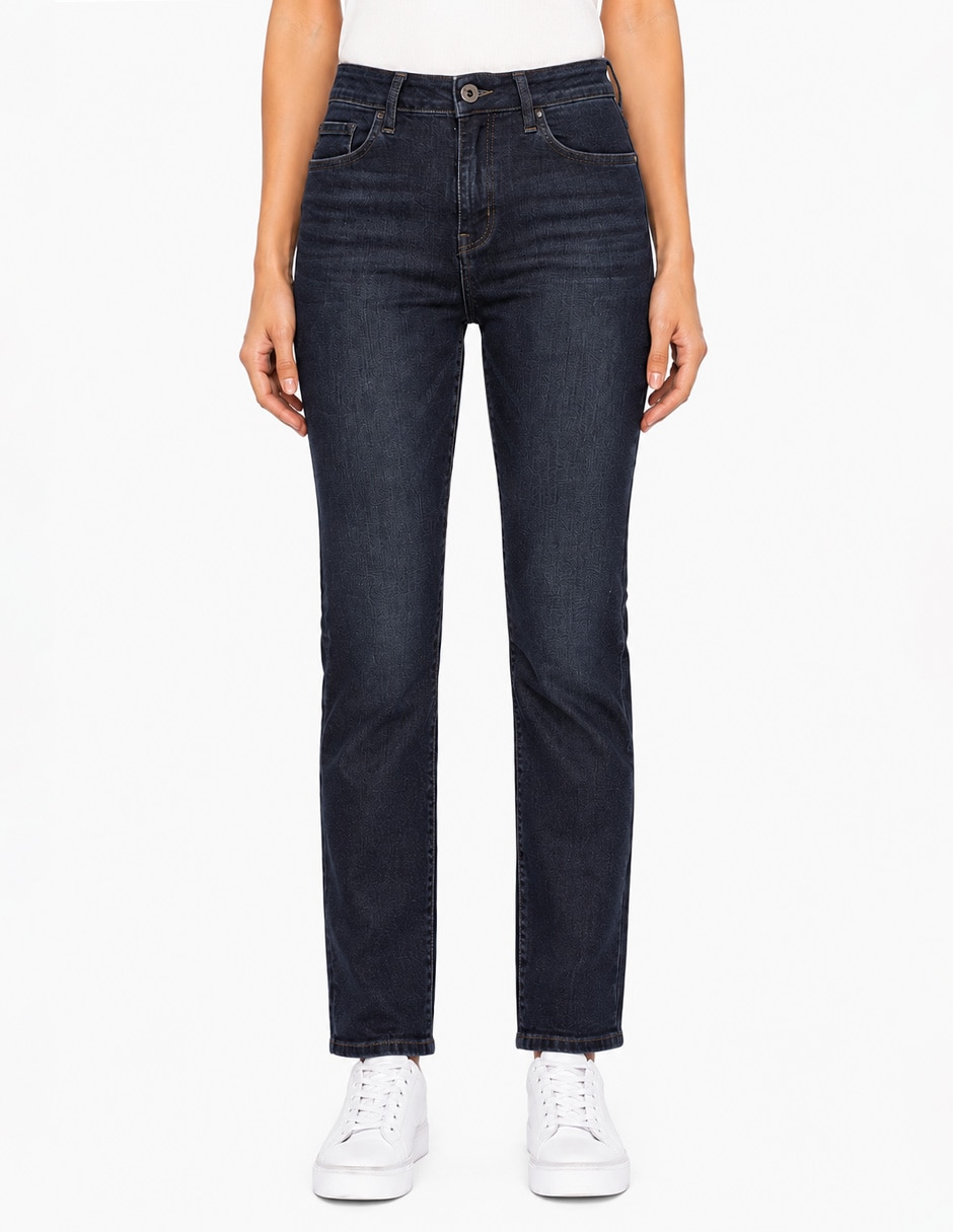 Jeans regular bota corte cintura para mujer Jeans regular bota corte cintura para mujer