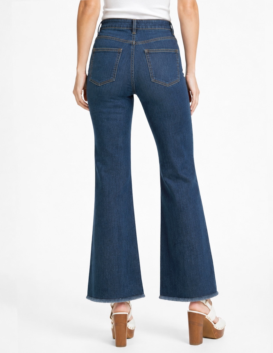 Jeans regular bota corte cintura para mujer 3