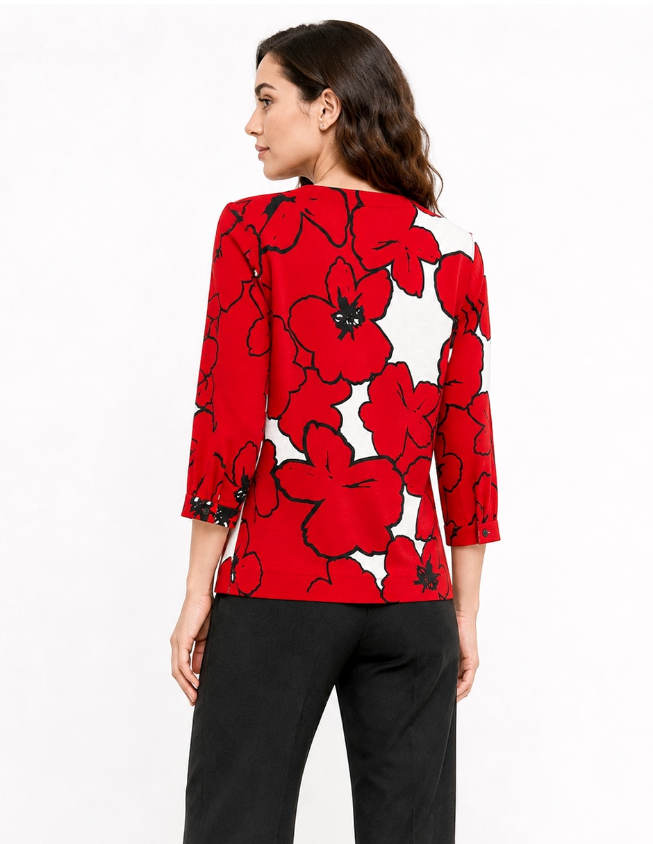 Blusa manga 3/4 para mujer 4