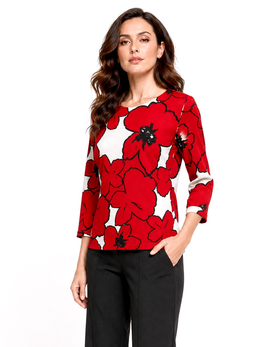 Blusa manga 3/4 para mujer 5