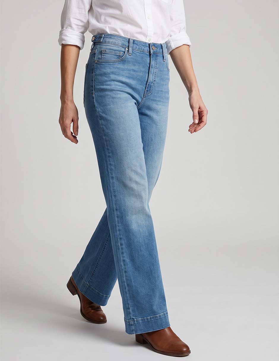 Jeans bota 226945 corte cintura para mujer
