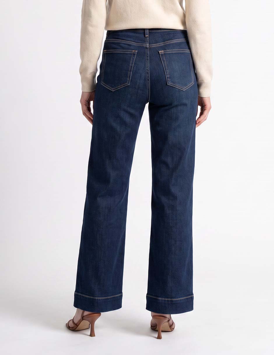 Jeans bota 226945 corte cintura para mujer 2