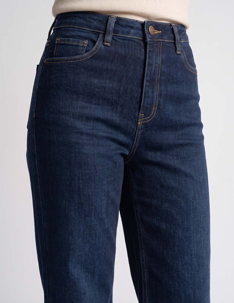 Jeans bota 226945 corte cintura para mujer 3