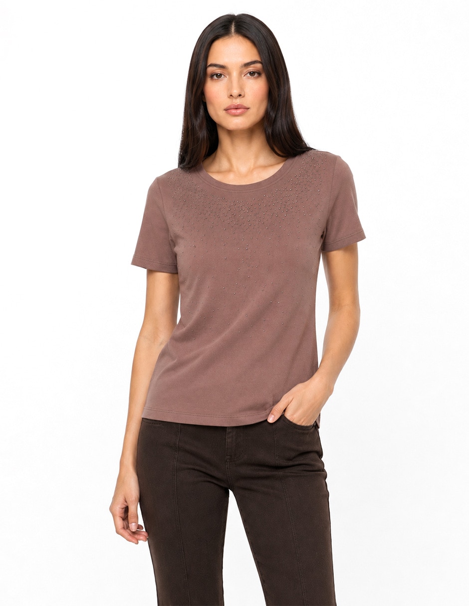 Blusa manga corta para mujer