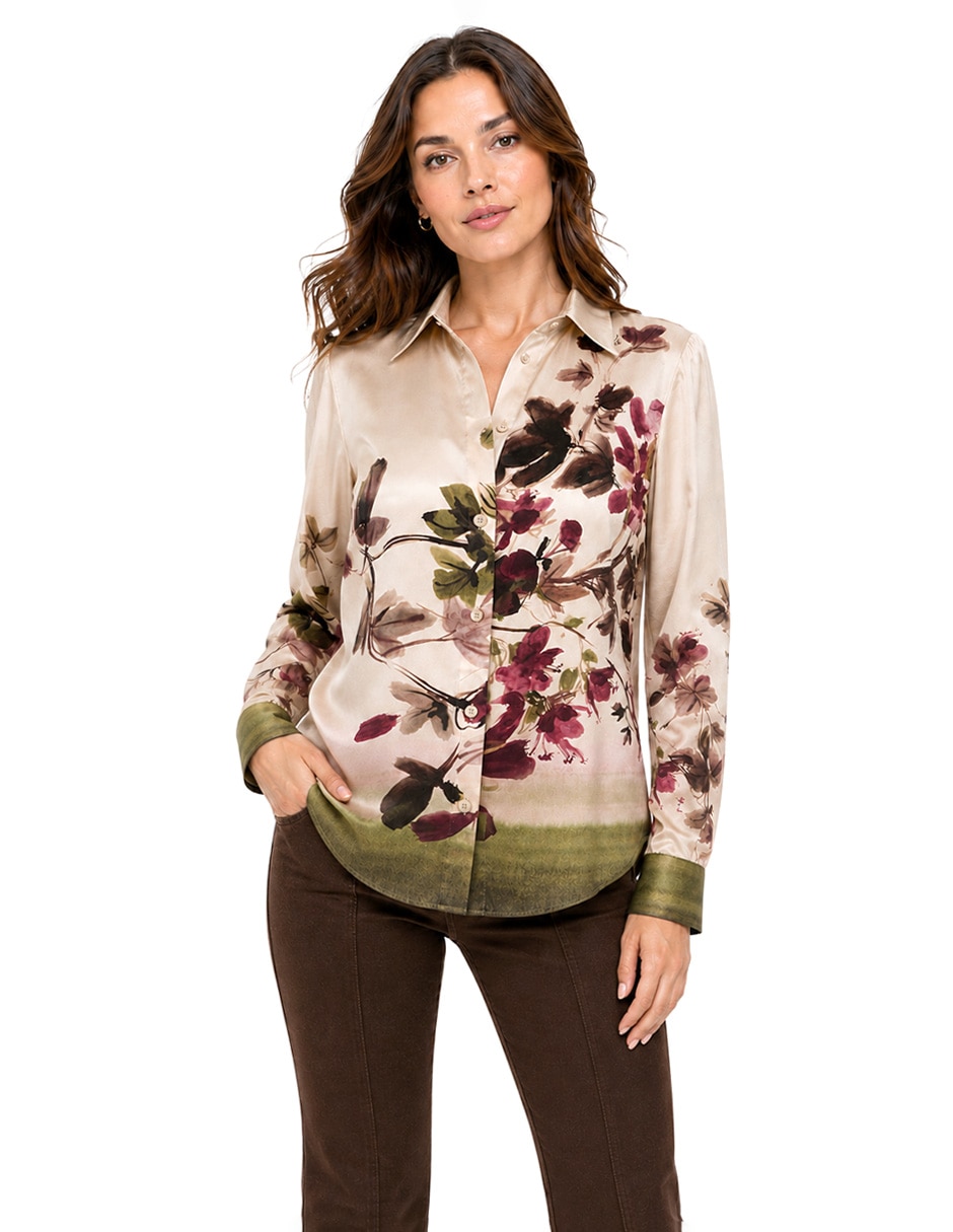 Blusa manga larga para mujer