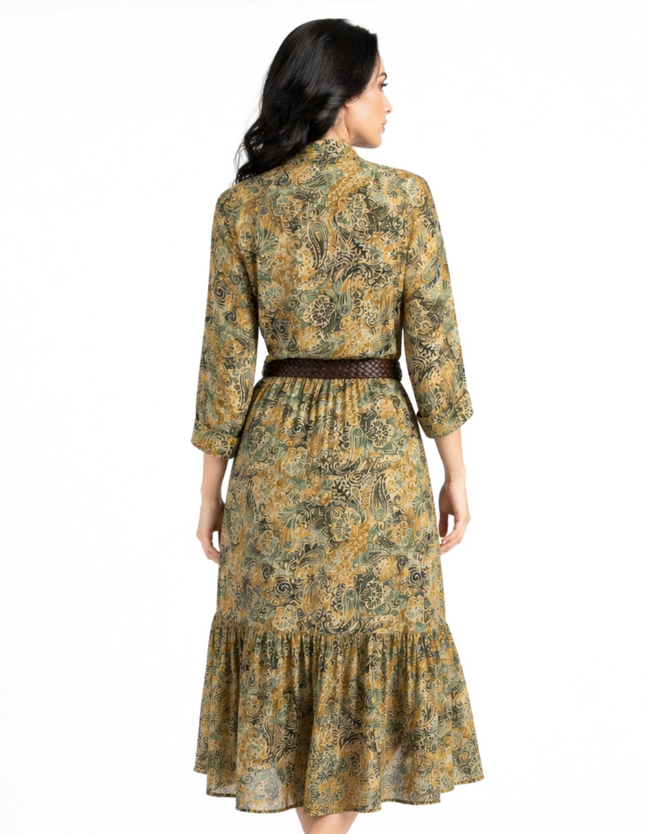 Vestido largo formal charo para mujer 3