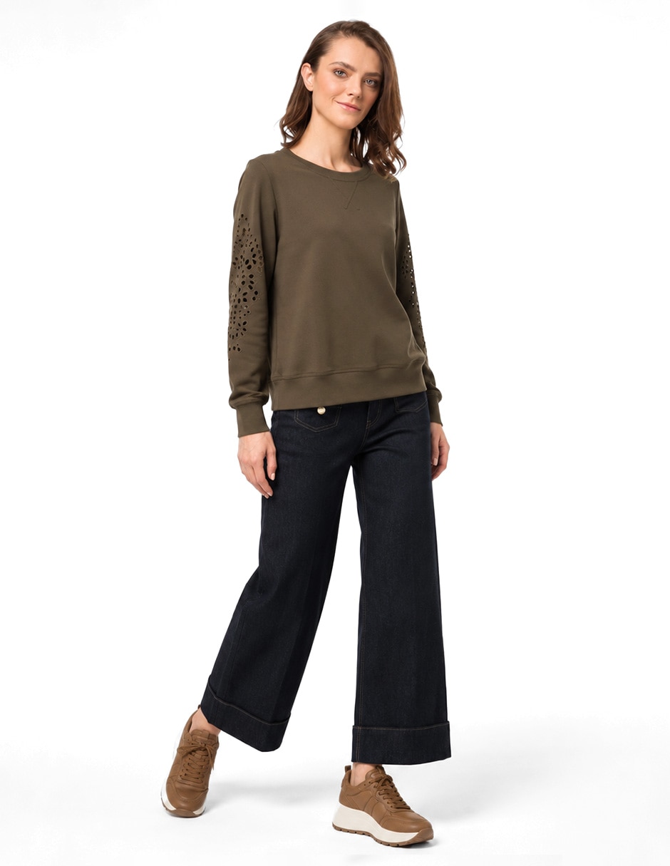 Sudadera con corte láser charo para mujer 2
