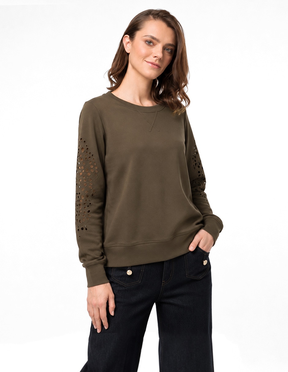 Sudadera con corte láser charo para mujer Sudadera con corte láser charo para mujer