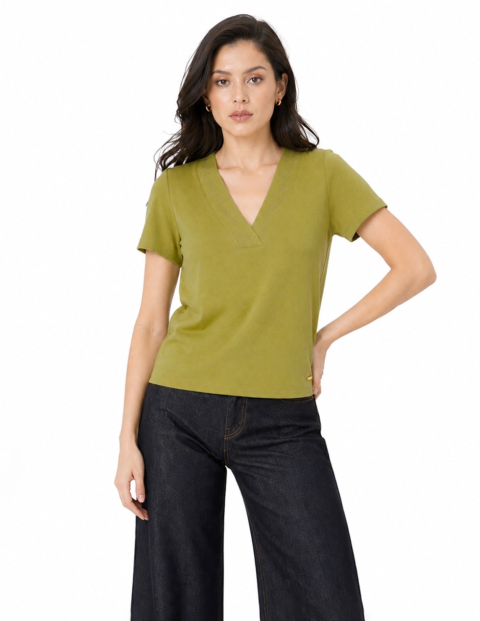 Blusa manga 3/4 para mujer Blusa manga 3/4 para mujer
