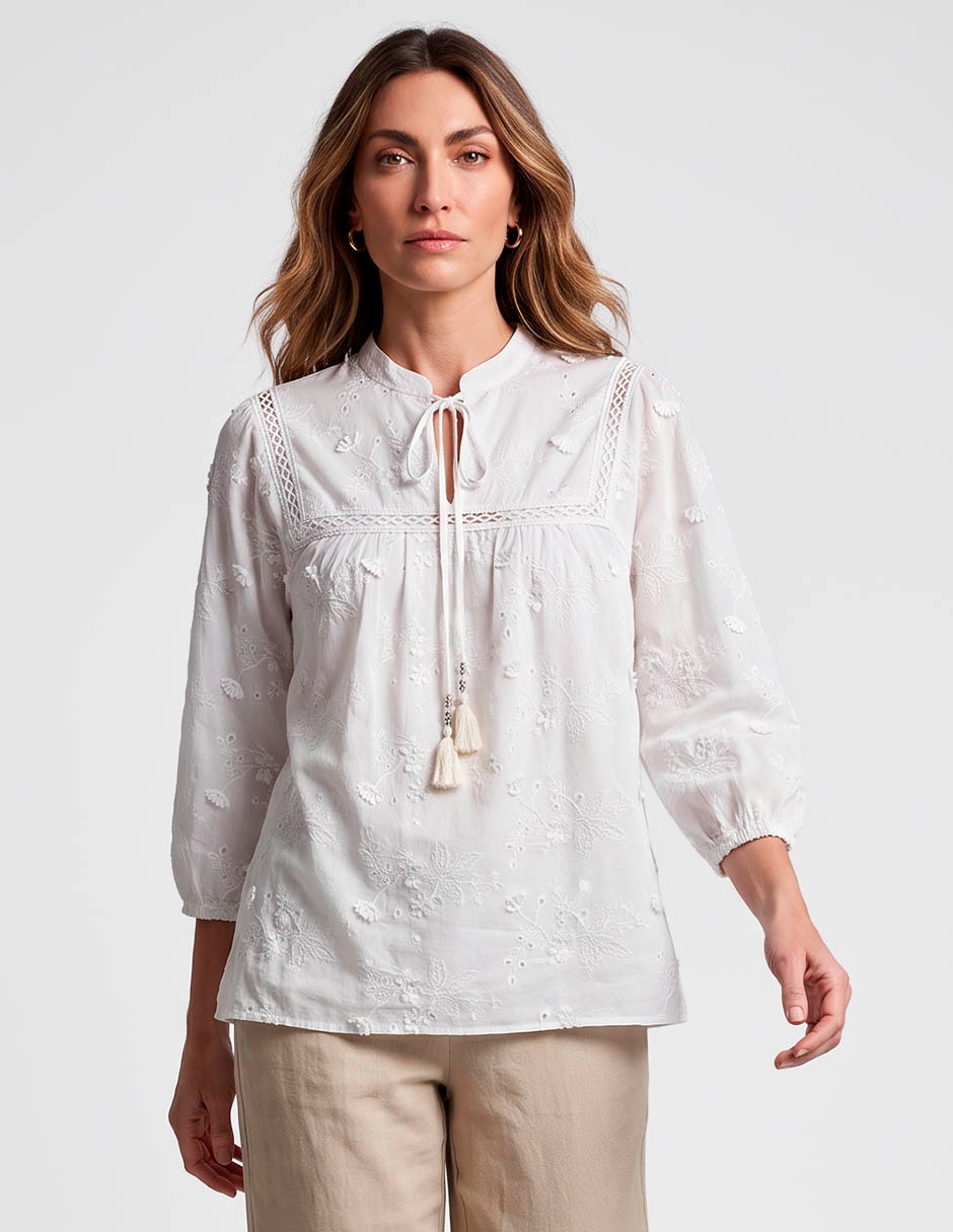 Blusa Foley's manga 3/4 para mujer