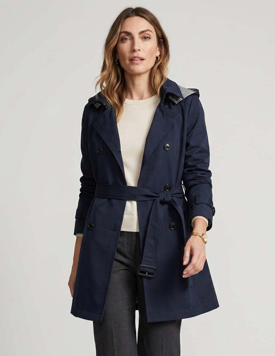 Gabardina con capucha y bolsa para mujer Gabardina con capucha y bolsa para mujer