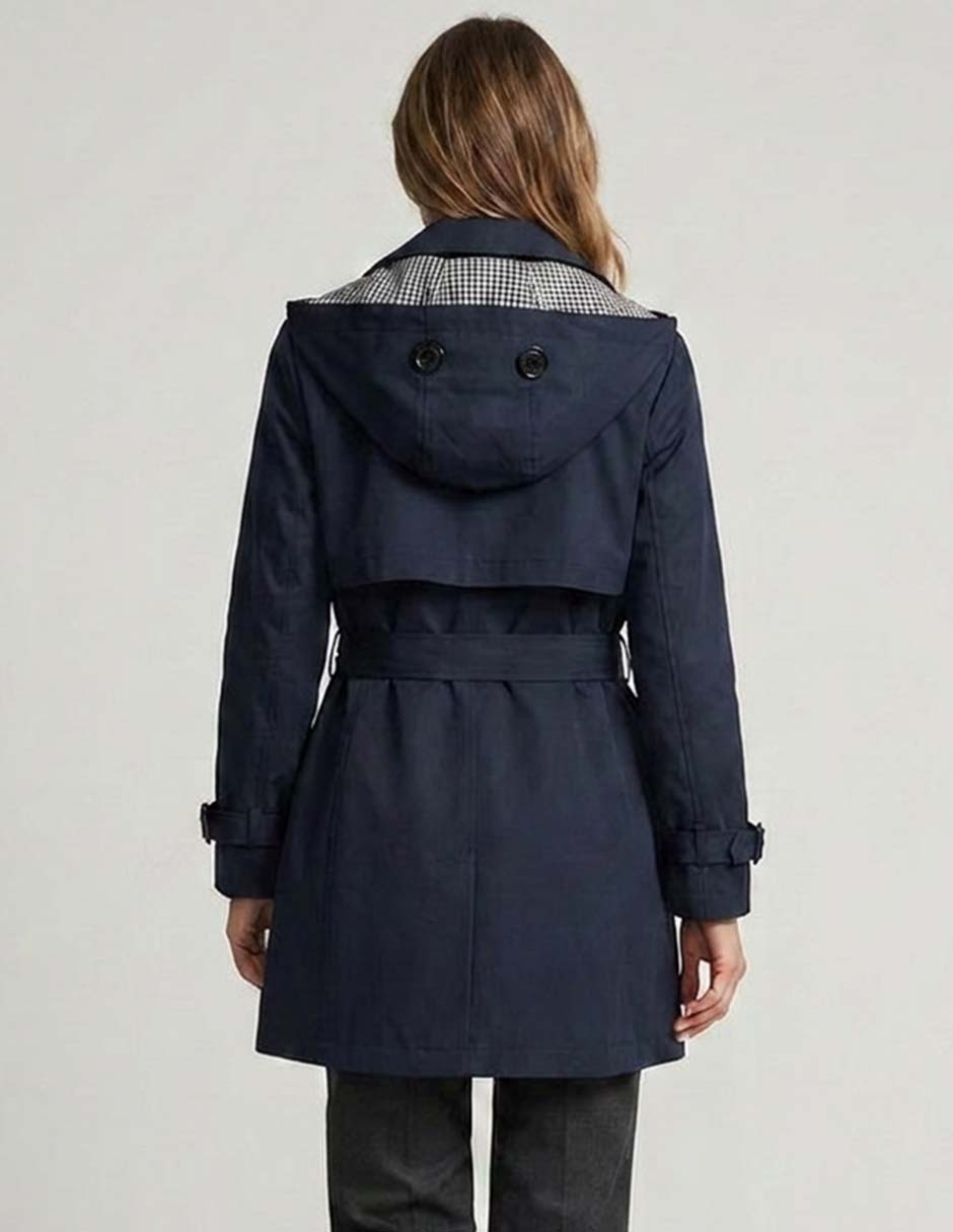 Gabardina capucha y bolsa davinchy para mujer