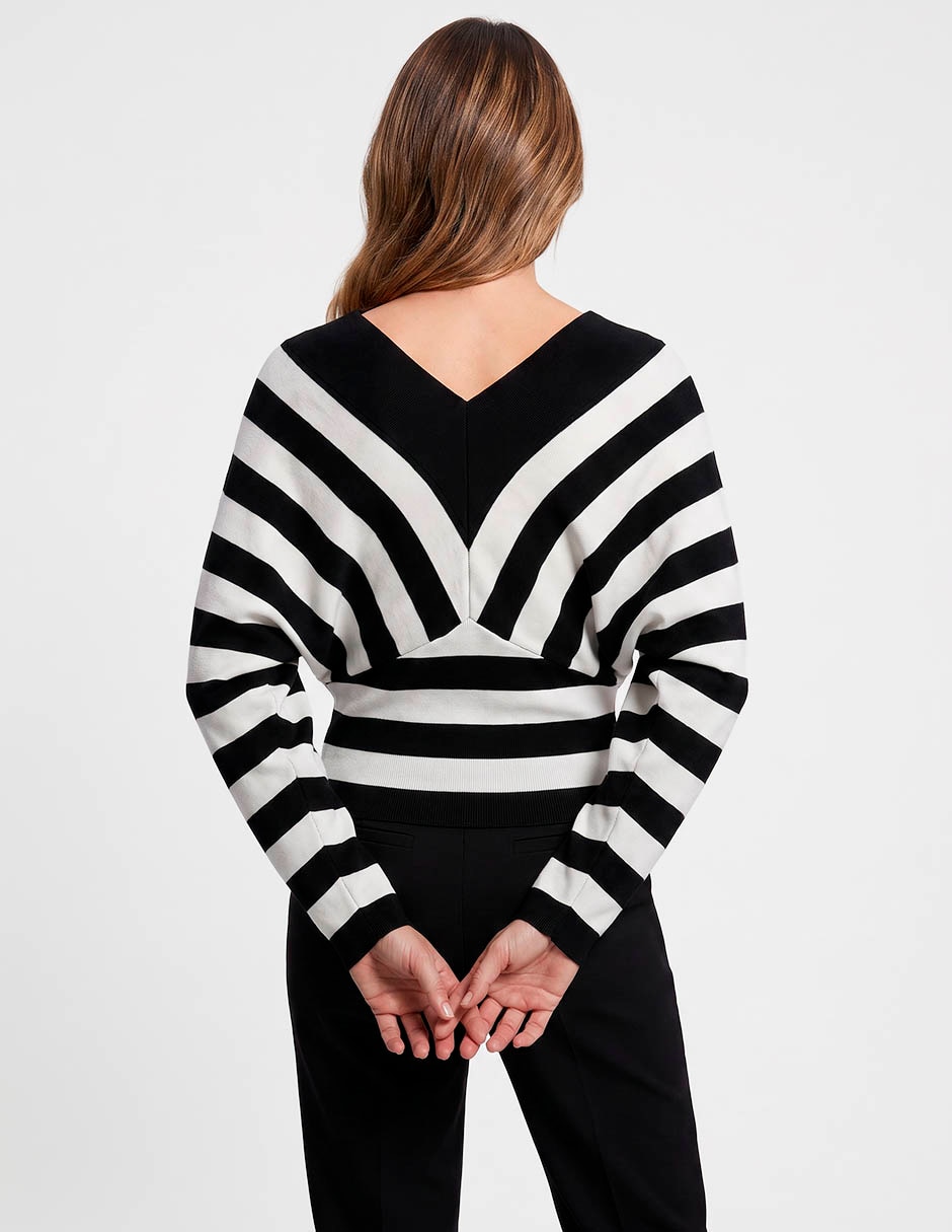 Suéter cuello v para mujer 2