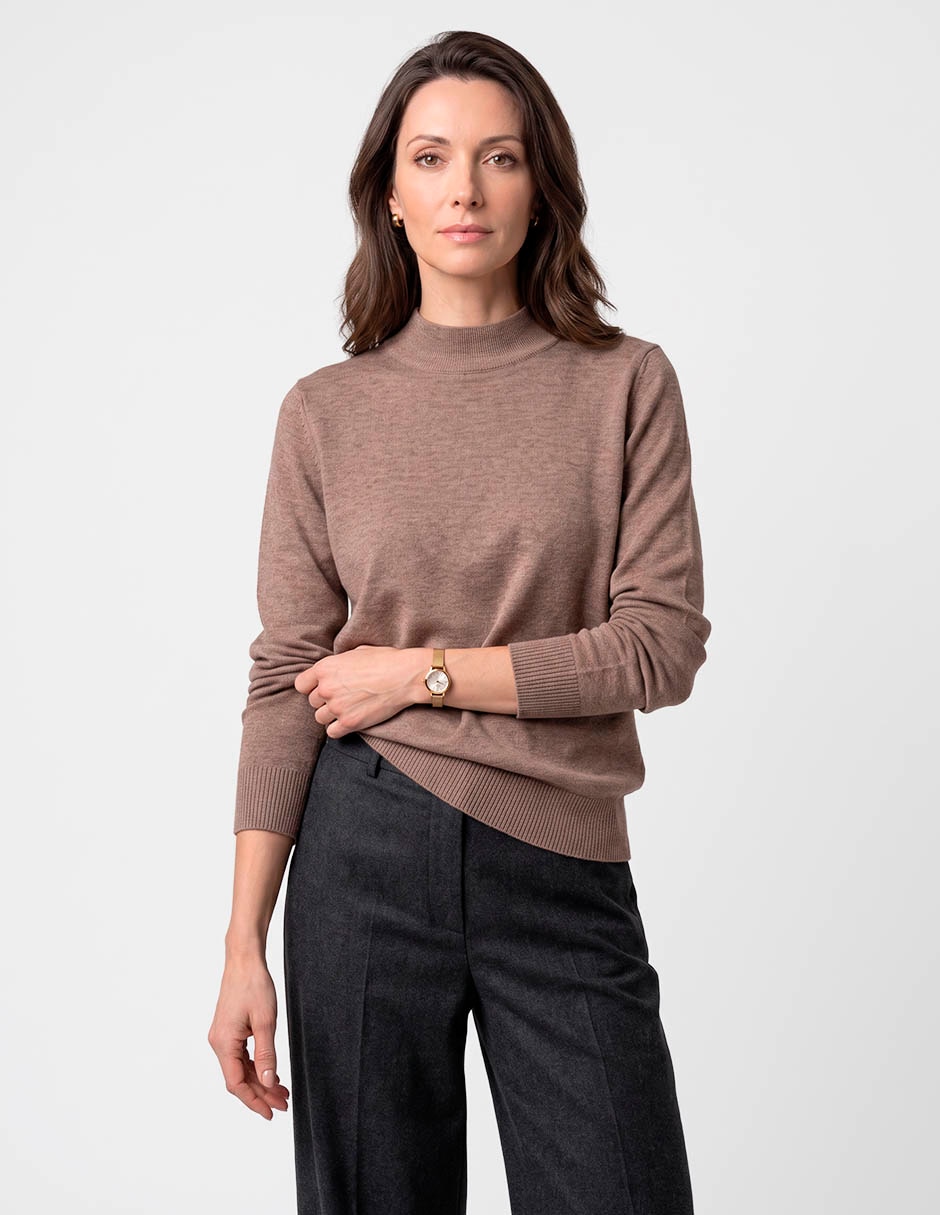Suéter cuello alto para mujer
