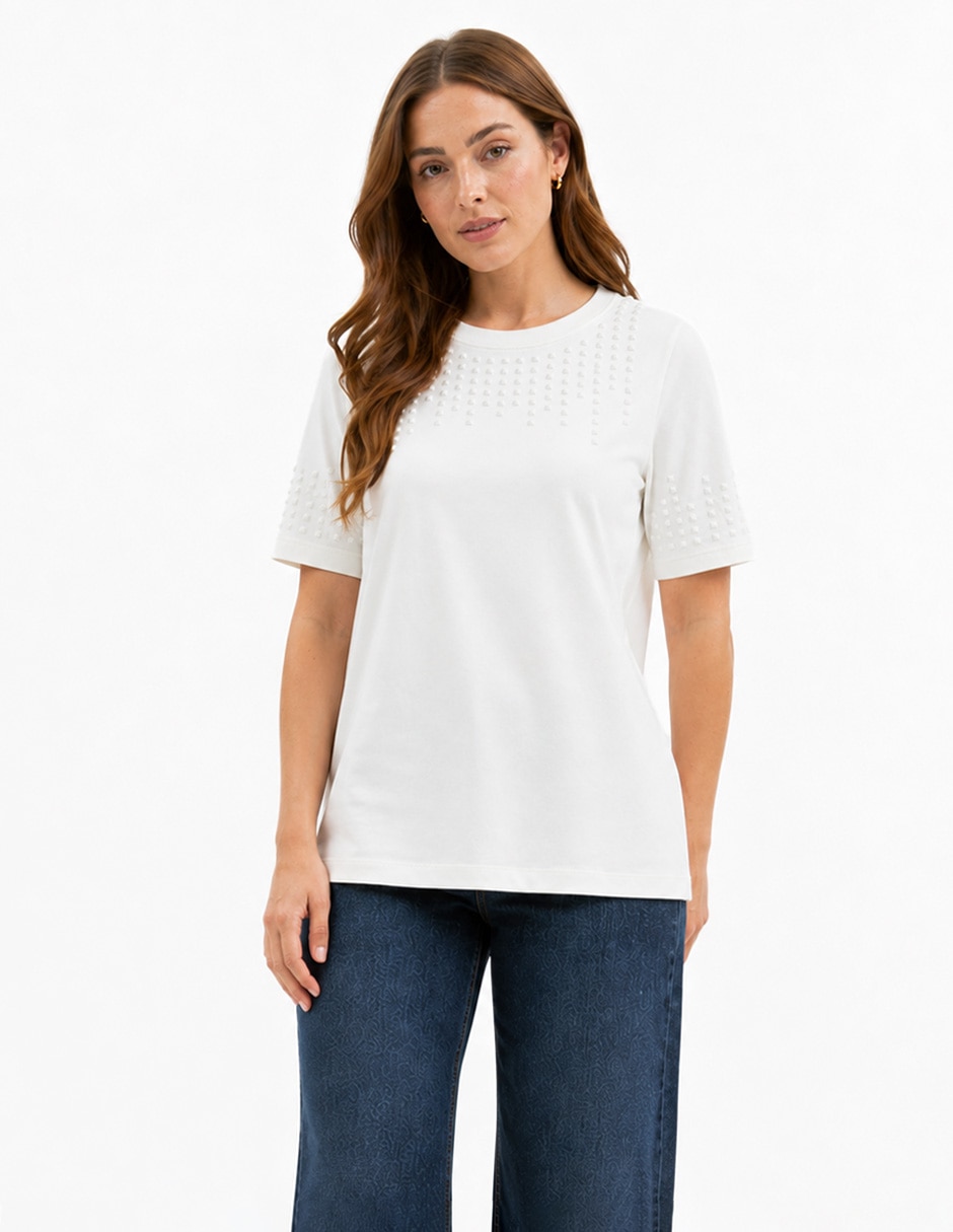Blusa manga corta para mujer