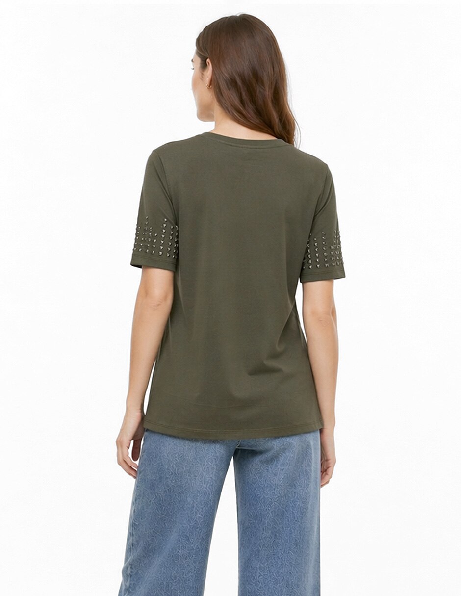 Blusa esenciales manga corta para mujer 3